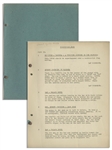 Moe Howards 34pp. Script Dated October 1938 for The Three Stooges Film Saved by the Belle -- Missing Title Page, Else Very Good Condition